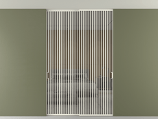 Перегородка Formato внутри проёма скрытое крепление в потолок 2 створки