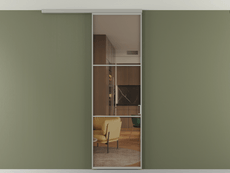 Перегородка Formato вдоль стены на потолок 1 створка