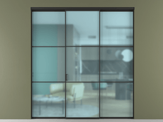 Перегородка Formato внутри проёма 3 створки