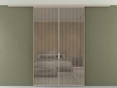 Перегородка Formato вдоль стены на потолок 2 створки