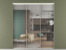 Перегородка Formato внутри проёма 3 створки