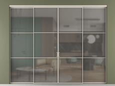 Перегородка Formato внутри проёма 4 створки