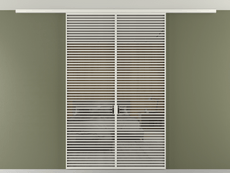 Перегородка Формато вдоль стены на потолок 2 створки