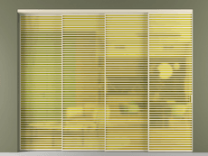 Перегородка Формато внутри проёма 4 створки с синхронным механизмом