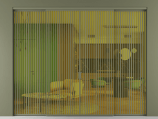 Перегородка Formato внутри проёма четырёхстворчатая