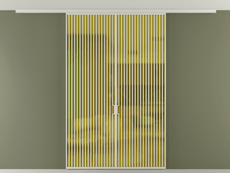 Перегородка Формато вдоль стены на потолок 2 створки