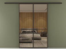 Перегородка Formato вдоль стены 2 створки