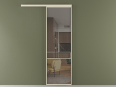 Перегородка Formato вдоль стены 1 створка