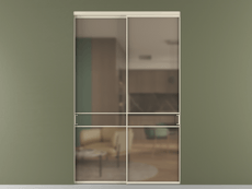 Перегородка Formato внутри проёма 2 створки