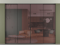 Перегородка Formato внутри проёма скрытое крепление в потолок 4 створки