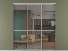 Перегородка Formato внутри проёма 3 створки