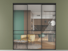 Перегородка Формато внутри проёма 3 створки