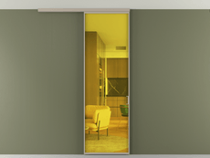 Перегородка Formato вдоль стены на потолок 1 створка