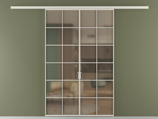 Перегородка Формато вдоль стены 2 створки