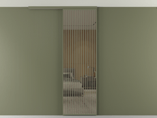 Перегородка Formato вдоль стены на потолок 1 створка