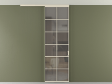 Перегородка Formato вдоль стены на потолок 1 створка