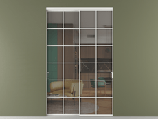 Перегородка Formato внутри проёма 2 створки