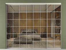 Перегородка Formato внутри проёма 4 створки с синхронным механизмом