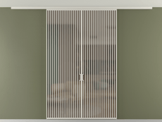 Перегородка Формато вдоль стены на потолок 2 створки