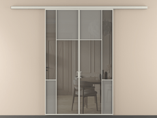 Перегородка Мозаик вдоль стены 2 створки