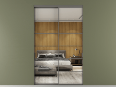 Перегородка Formato внутри проёма 2 створки