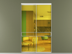 Перегородка Formato внутри проёма 2 створки