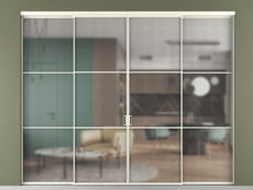 Перегородка Formato внутри проёма 4 створки