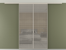 Перегородка Формато вдоль стены на потолок 2 створки