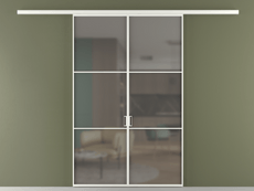 Перегородка Formato вдоль стены 2 створки