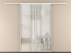 Перегородка Mosaic вдоль стены 2 створки