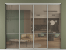 Перегородка Formato внутри проёма 4 створки