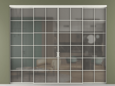 Перегородка Формато внутри проёма 4 створки