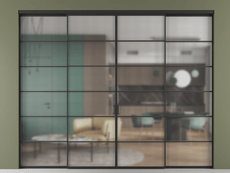 Перегородка Formato внутри проёма 4 створки