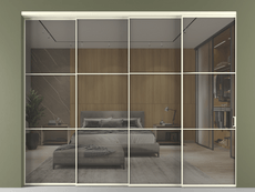 Перегородка Formato внутри проёма 4 створки с синхронным механизмом