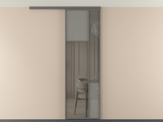 Перегородка Мозаик вдоль стены на потолок 1 створка