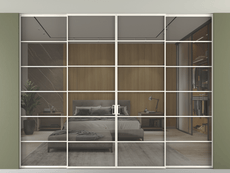 Перегородка Formato внутри проёма скрытое крепление в потолок 4 створки