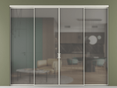 Перегородка Formato внутри проёма 4 створки