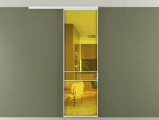 Перегородка Формато вдоль стены на потолок 1 створка