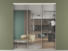 Перегородка Formato внутри проёма 3 створки