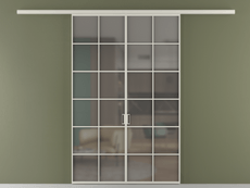 Перегородка Formato вдоль стены 2 створки