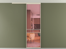 Перегородка Formato вдоль стены на потолок одностворчатая