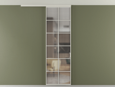 Перегородка Formato вдоль стены на потолок 1 створка