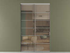 Перегородка Formato внутри проёма 2 створки