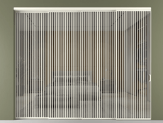 Перегородка Formato внутри проёма 4 створки с синхронным механизмом