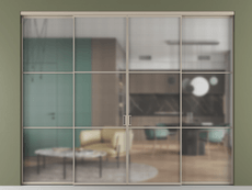 Перегородка Formato внутри проёма 4 створки