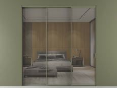 Перегородка Formato внутри проёма 3 створки с синхронным механизмом