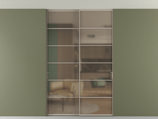 Перегородка Formato внутри проёма скрытое крепление в потолок 2 створки