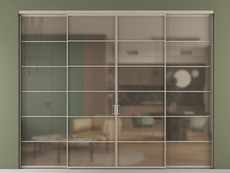 Перегородка Formato внутри проёма 4 створки