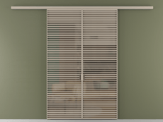 Перегородка Формато вдоль стены 2 створки