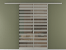 Перегородка Формато вдоль стены 2 створки